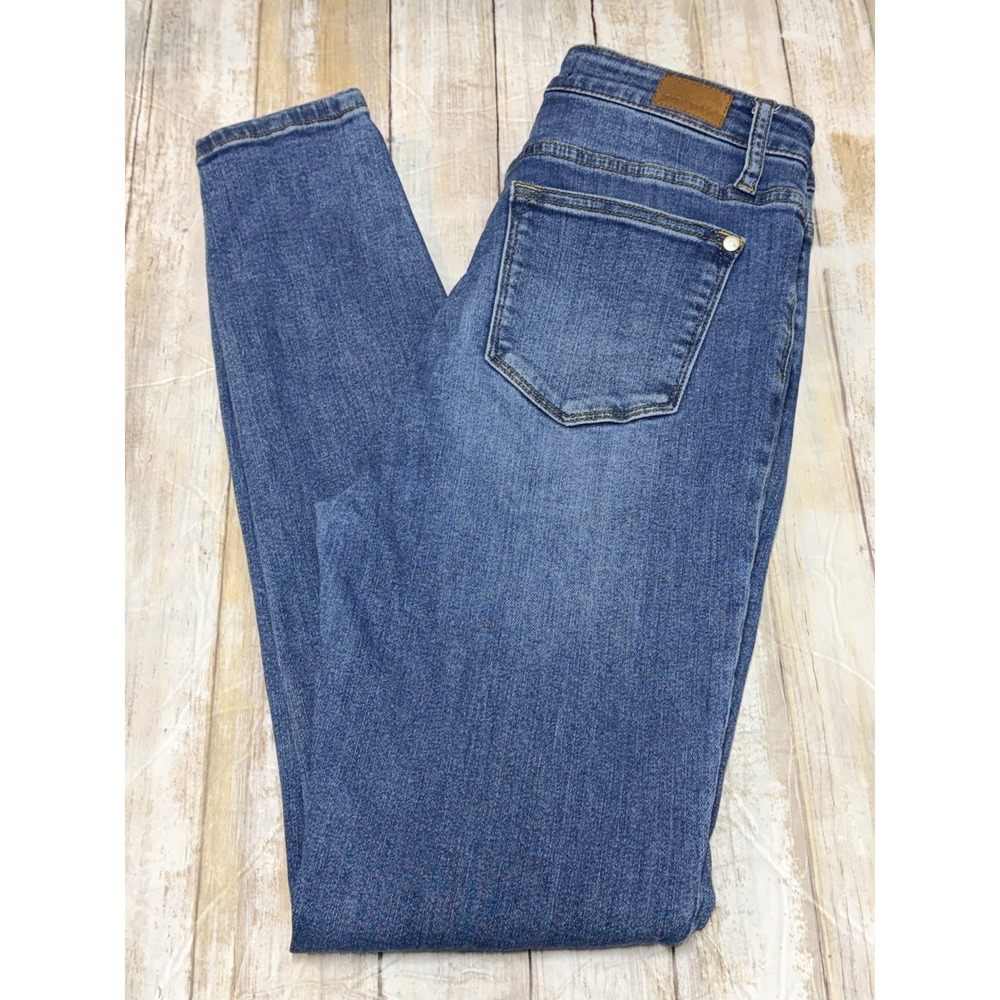 Judy Blue High Waist Button Fly Skinny Jeans Medium Wash JB8816 Size 5/27